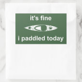 Sticker Rectangulaire C'est bon, j'ai roulé aujourd'hui (Sac)