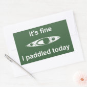 Sticker Rectangulaire C'est bon, j'ai roulé aujourd'hui (Enveloppe)