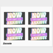 Sticker Rectangulaire C'est ce que j'appelle l'anxiété (Feuille)