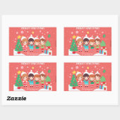 Sticker Rectangulaire C'est Kawaii Noël | | (Feuille)