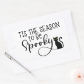 Sticker Rectangulaire C'Est La Saison D'Être Éffrayant Chat Noir | Hallo (Enveloppe)