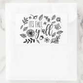 Sticker Rectangulaire C'est l'automne (Sac)