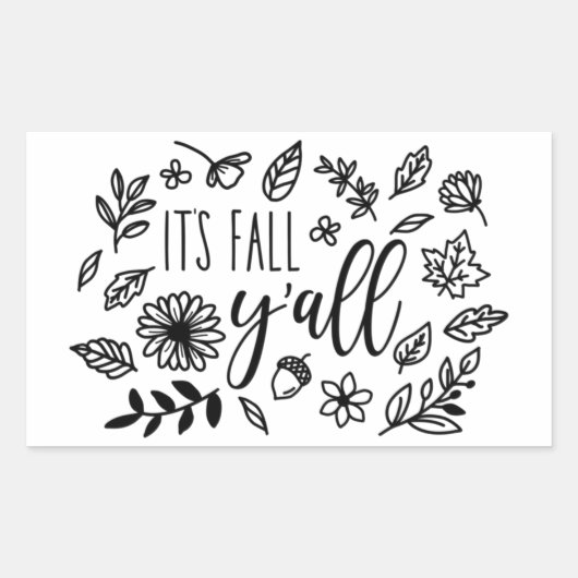 Sticker Rectangulaire C'est l'automne (Devant)