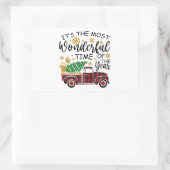 Sticker Rectangulaire C'est le moment le plus merveilleux de l'année (Sac)