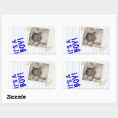 Sticker Rectangulaire c'est un garçon (Feuille)