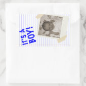Sticker Rectangulaire c'est un garçon (Sac)