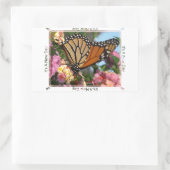 Sticker Rectangulaire C'est un jour nouveau (papillon Monarque) (Sac)