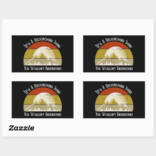 Sticker Rectangulaire C'est un truc de géocachage - vous ne comprendriez (Feuille)
