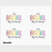 Sticker Rectangulaire C'est une belle journée pour apprendre, retour à l (Feuille)