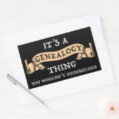 Sticker Rectangulaire C'est une chose de généalogie - vous ne comprendri (Enveloppe)