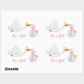 Sticker Rectangulaire C'est une fille (Feuille)