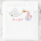 Sticker Rectangulaire C'est une fille (Sac)