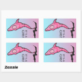 Sticker Rectangulaire c'est une fille ! (cocon dauphin) (Feuille)