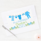 Sticker Rectangulaire C'est UNE SURPRISE ! Baby shower (Enveloppe)