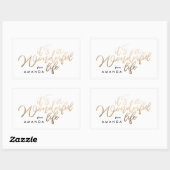 Sticker Rectangulaire C'est une vie merveilleuse Lettering Gold Foil (Feuille)