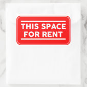 Sticker Rectangulaire cet espace à louer (Sac)