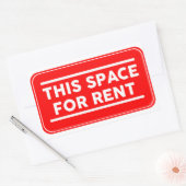 Sticker Rectangulaire cet espace à louer (Enveloppe)