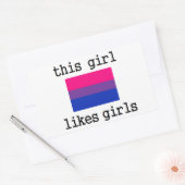 Sticker Rectangulaire Cette Fille Aime Les Filles Bisexuel Bi Pride Stic (Enveloppe)
