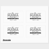 Sticker Rectangulaire Cette maman aime ses filles (Feuille)