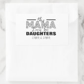 Sticker Rectangulaire Cette maman aime ses filles (Sac)