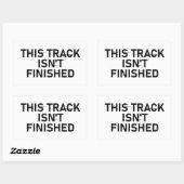 Sticker Rectangulaire Cette piste n'est pas finie - Conception de texte  (Feuille)
