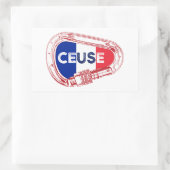 Sticker Rectangulaire Ceuse France Rock Escalade Carabiner (Sac)