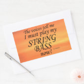 Sticker Rectangulaire Chaîne Basse Voix Dire Doit Jouer Stick Rectangula (Enveloppe)