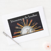 STICKER RECTANGULAIRE CHAÎNES DE GUITARE AU SOLEIL (Enveloppe)