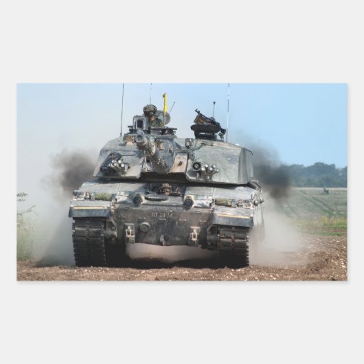 Sticker Rectangulaire Challenger 2 Main Battle Tank (Devant)