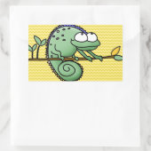 Sticker Rectangulaire Chameleon Cute Funny (Sac)