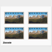 Sticker Rectangulaire Chamonix - Aiguille de Chamonix (Feuille)