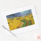 Sticker Rectangulaire Champ de blé avec corbeaux (Enveloppe)