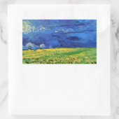 Sticker Rectangulaire Champ de blé sous un ciel nuageux par Vincent van (Sac)
