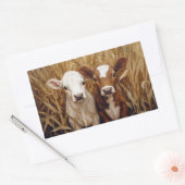 Sticker Rectangulaire Champ de maïs de Vache mûre (Enveloppe)