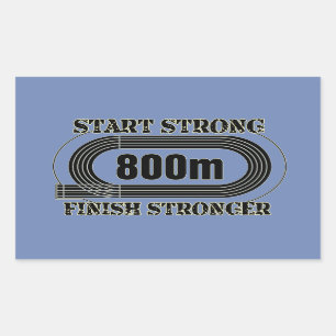 Sticker Rectangulaire Champ de voie cadeau moyen de coureur de fond de