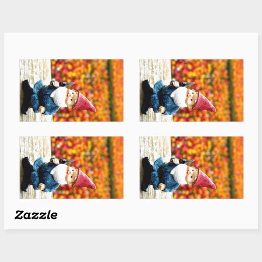 Sticker Rectangulaire Champ Gnome (Feuille)