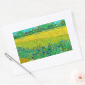 Sticker Rectangulaire Champ Van Gogh avec Irises près d'Arles (Enveloppe)