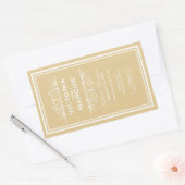 Sticker Rectangulaire Champagne Mariage élégant Monogramme Bouteille de (Enveloppe)