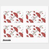 Sticker Rectangulaire Champignon vintage (Feuille)