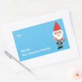 Sticker Rectangulaire Champignons Gnome mignon cadeau de Noël sur mesure (Enveloppe)