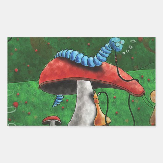 Sticker Rectangulaire Champignons magiques (Devant)