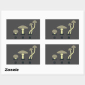 Sticker Rectangulaire Champignons (nourriture, poison, haute) (Feuille)