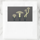 Sticker Rectangulaire Champignons (nourriture, poison, haute) (Sac)