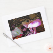 Sticker Rectangulaire Champignons roses (Enveloppe)