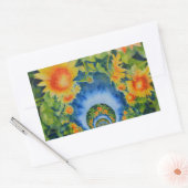 Sticker Rectangulaire Champs de tournesol pour toujours (Enveloppe)