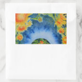 Sticker Rectangulaire Champs de tournesol pour toujours (Sac)