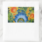 Sticker Rectangulaire Champs de tournesol pour toujours (Sac)