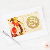 Sticker Rectangulaire Chance serpent chinois Nouvel An 2025 VRS (Enveloppe)