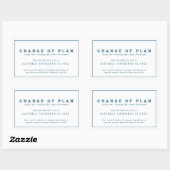 Sticker Rectangulaire Changement de plan mariage reporté nouvelle date b (Feuille)