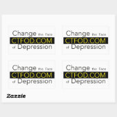 Sticker Rectangulaire Changer l'autocollant Face of Depression Banner (Feuille)